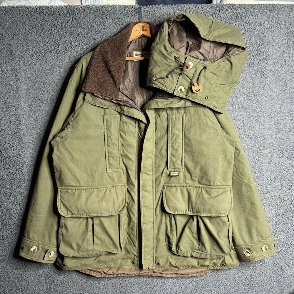 Remington Mens XL Insulated Removable Hood Outdoor GORE TEX Jacket Coat USA Made